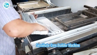 Máquina constructora de núcleos semiautomática